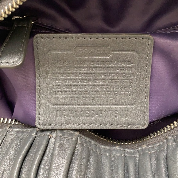 Coach Ashley Ruched Leather Satchel H1169-F17647 - Picture 7 of 15